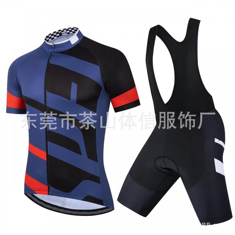 Men Women Cycling Jersey Set With Bib Shorts Breathable Quick Dry Riding Kit