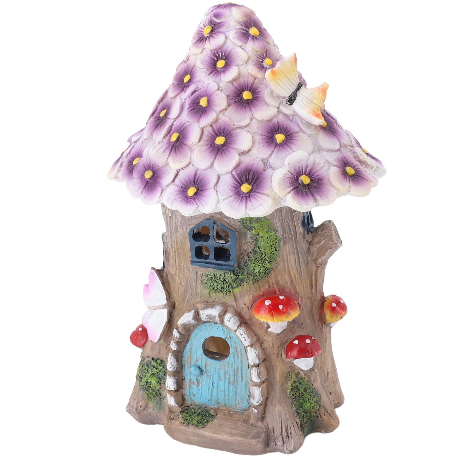 

Mushroom House Solar Light Innovative Resin Waterproof Garden Mushroom House Statues with Solar Lights for Outdoor