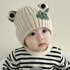 Baby hat autumn and winter cute woolen hat infant super cute thickened ear protection hat small month age warm cover hat