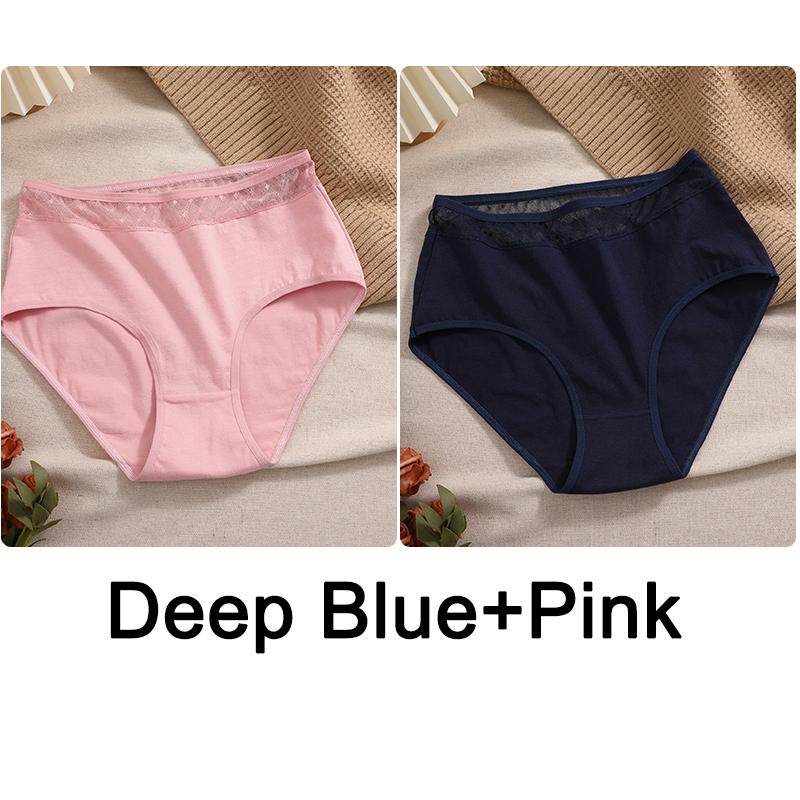 FINETOO 2ks Krajka Transparentní Dámské Spodní Prádlo Bavlněné Kalhotky Sexy Kalhotky Dámské Kalhotky Kalhotky Intimky Ženy Spodní prádlo S-XXXL