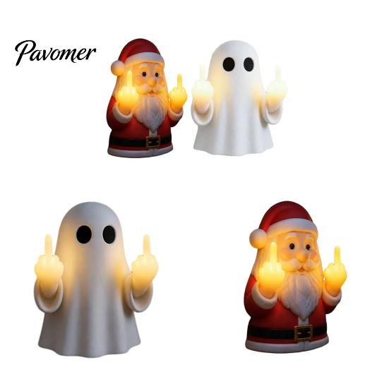 LED Mittelfinger Geist Licht Halloween Leuchtendes Nachtlicht, Lustige Wanddeko Lampe, Niedliche Gruselige Tischdekoration für Schlafzimmer Flur Büro