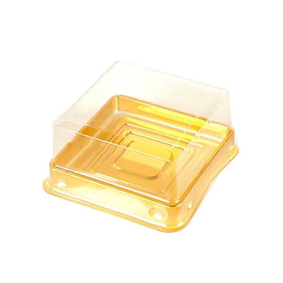 50Pcs Cake Packaging Box Set Transparent Plastic Mini Cupcake Boxes with Secure Lid Bakery Gift Box for Small Cakes Pastries Desserts Cookies