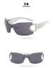 Large Frameless Y2K Sunglasses 2022 - Futuristic Sporty Design