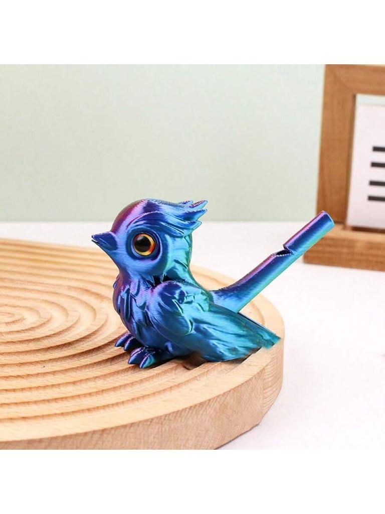 1PC multi-color 3D printed whistle with water injection simulation bird whistle, can blow out the sound of birds, party gift