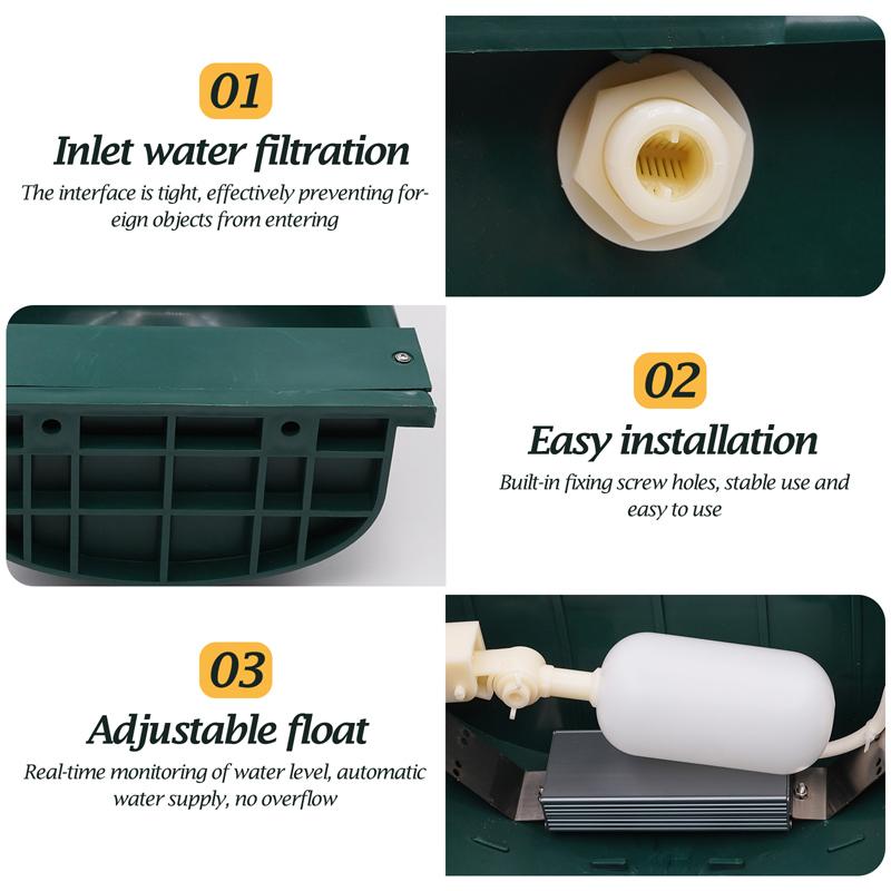 Adăpător electric cu încălzire 220V pentru vaci, cu plutitor, jgheab cu apă pentru cal, capră, câine, castron cu apă, accesorii, adăpător pentru oi, câine, animal de companie, vite