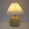 Soft Light Pleated Table Lamp Rattan Base Nightstand Lamp Modern Desk Accent Lamp  Nightstand Decor