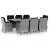 Day and Night - Day and Night Garden Dining Set 9 Pieces and Light Gray Synthetic Rattan Cushions