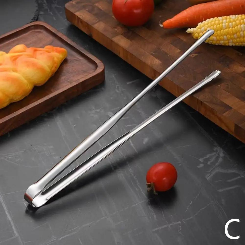 Steel Barbecue Tongs Meat Salad Steak Food Tongs BBQ Kitchen Serving Long Tongs Cooking Tweezers Utensils Z8K9