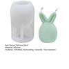 Ostereier-Hase Silikonform DIY gesichtsloser Hase Harz Gips Bastelform Flexibel Wiederverwendbar Kerzenform für Feiertagsdekoration