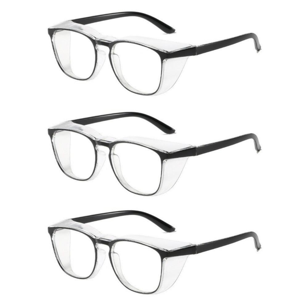3PCS Safety Goggles Eye Protection Anti-fog Wind Dust Sand Glasses Pollen-proof Anti Blue Light Eyewear