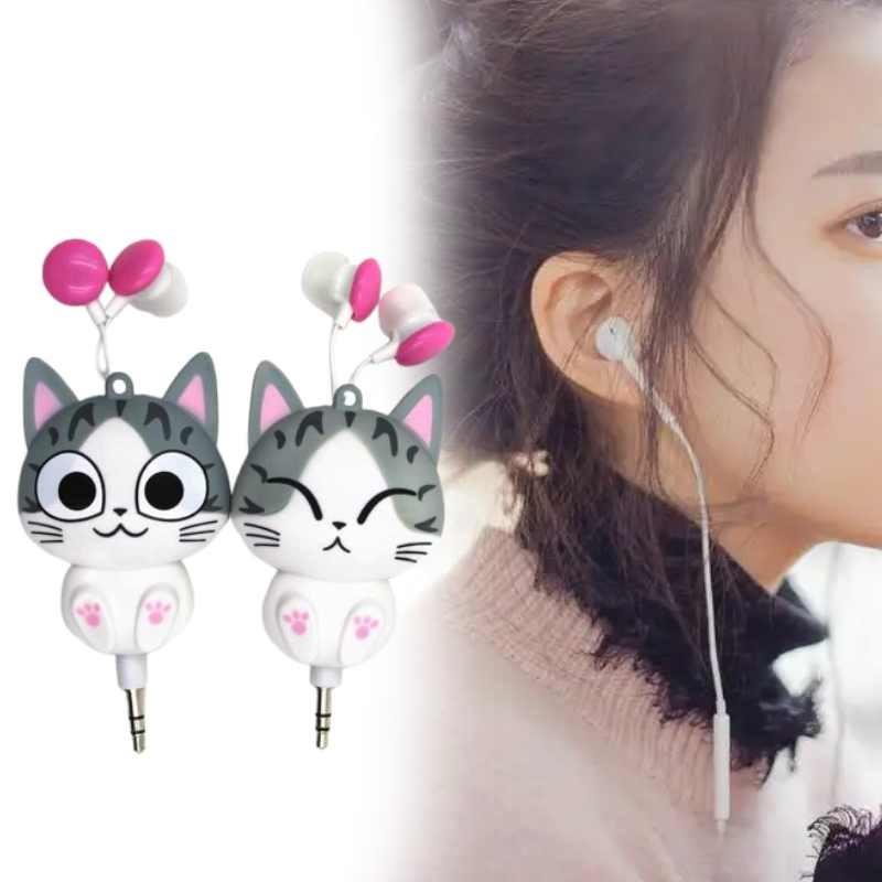 Chi Sweet Home Cat Retractable In Ear Wired Headphones Cartoon Earphone Gift
