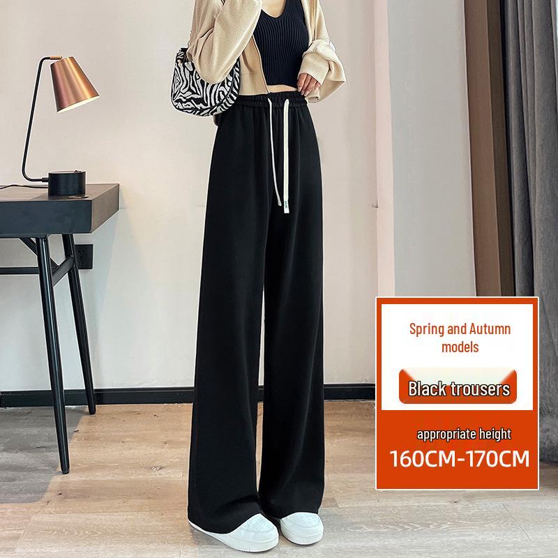 

Custom Flowy Soft Wide-Leg Sports Pants for Women - Loose, Slimming, Tall, Straight-Leg for Spring and Autumn XXL