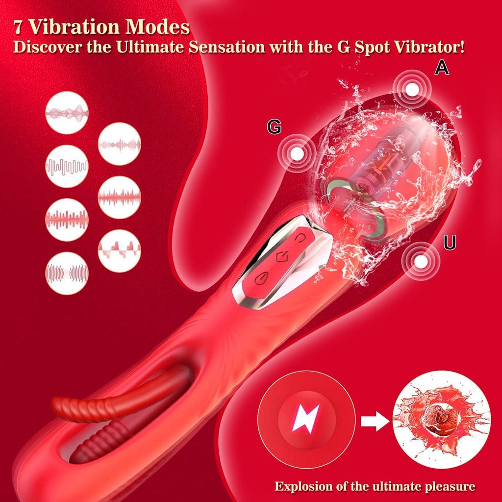 AV Stick Slap Tease Vibrator with 10 Frequency Snap and 7 Frequency Vibrator, Adult Female Masturbator