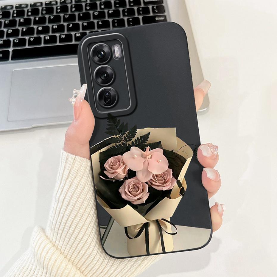 Beautiful Floral Phone Case For OPPO Reno12 12Pro 5G Soft Silicone Shockproof Cover For Oppo Reno12 Pro 5G Reno 12 Cases Bumpers