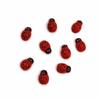 100Pcs Mini Wooden Ladybird Ladybug Self-adhesive Sticker Children Painted DIY Crafts Fairy Garden Figurine Miniature Home Decor