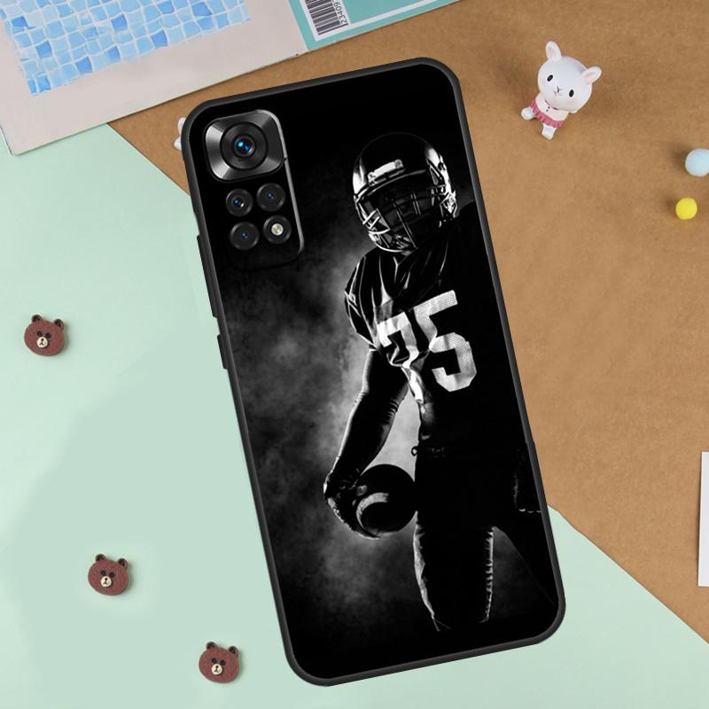 American Football Case For Xiaomi Redmi 14C 10C 12C 13C Cover For Redmi Note 13 Pro 14 9 10 11 12 10S 11S 12S