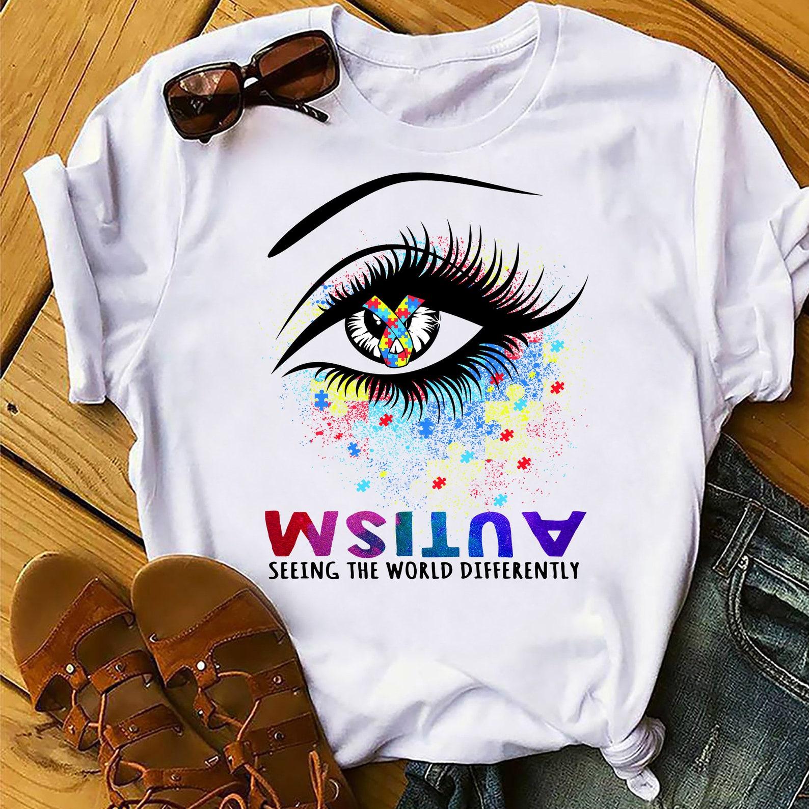 Seeing The World Differently Autism Awareness Shirt - Autism Mom Shirt, Autism Awareness Shirt, Autism Aware, Autism Shirt, Autism Mother M