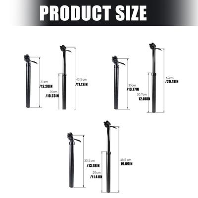 Mountain Bike Seatpost Light Weight Aluminum Alloys Bike Dropper Seatpost with Hand Regulation Cycling Accessories