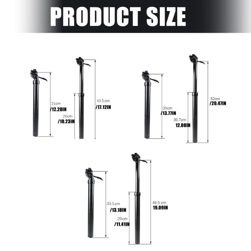 Bicycles Shock Absorption Seatpost Aluminum Alloys Bike Seatpost Hand Controlled Dropper Hydraulic Seatpost Enduring