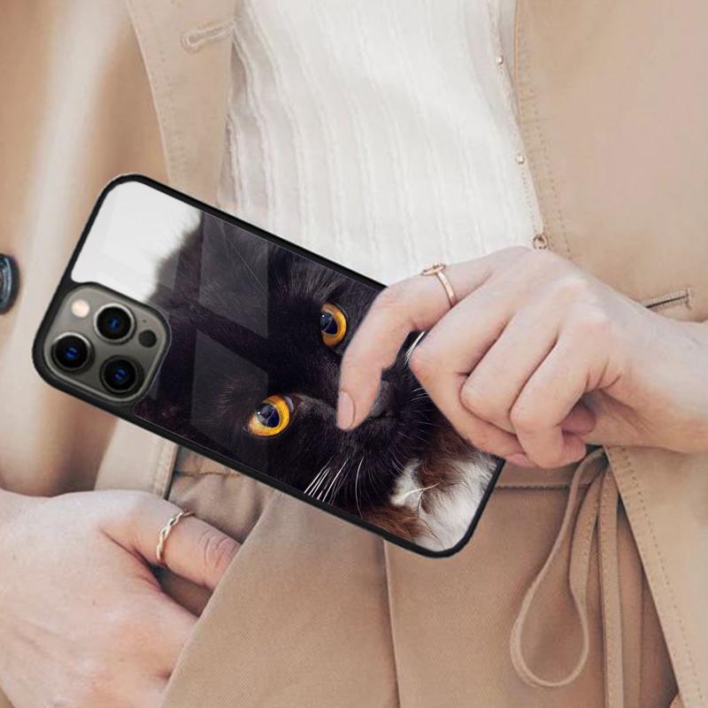 

Black-Cat-Yellow-Eyes Magnetic Phone Case For APPLE iPhone 17 Air 16 14 13 12 Pro Max 15 Plus Wireless Charge With MagSafe Cover iPhone 14
