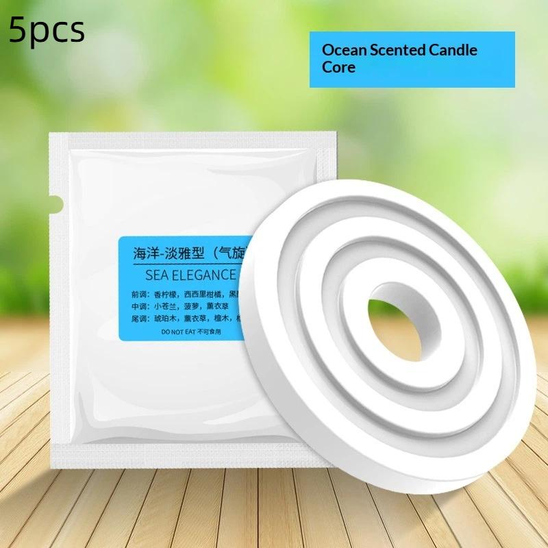 5Pcs Car Air Freshener Refill Round Car Air Vent Clip Fragrance Diffuser Replacement Pad Solid Perfume Fragrance Refill Tablets