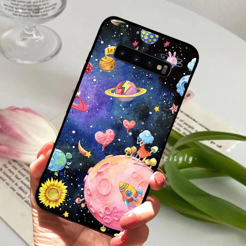 Case For Samsung S10 S10+ S10E Silicone Etui Fashion Painted Soft TPU Coque For Samsung Galaxy S10 S 10 Plus S10E Phone Cover