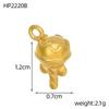 CARLIDANA Neuankunft Mode Edelstahl 3D DIY Obst Donut Anhänger Eiscreme Anhänger für Halskette Vergoldeter Schmuck