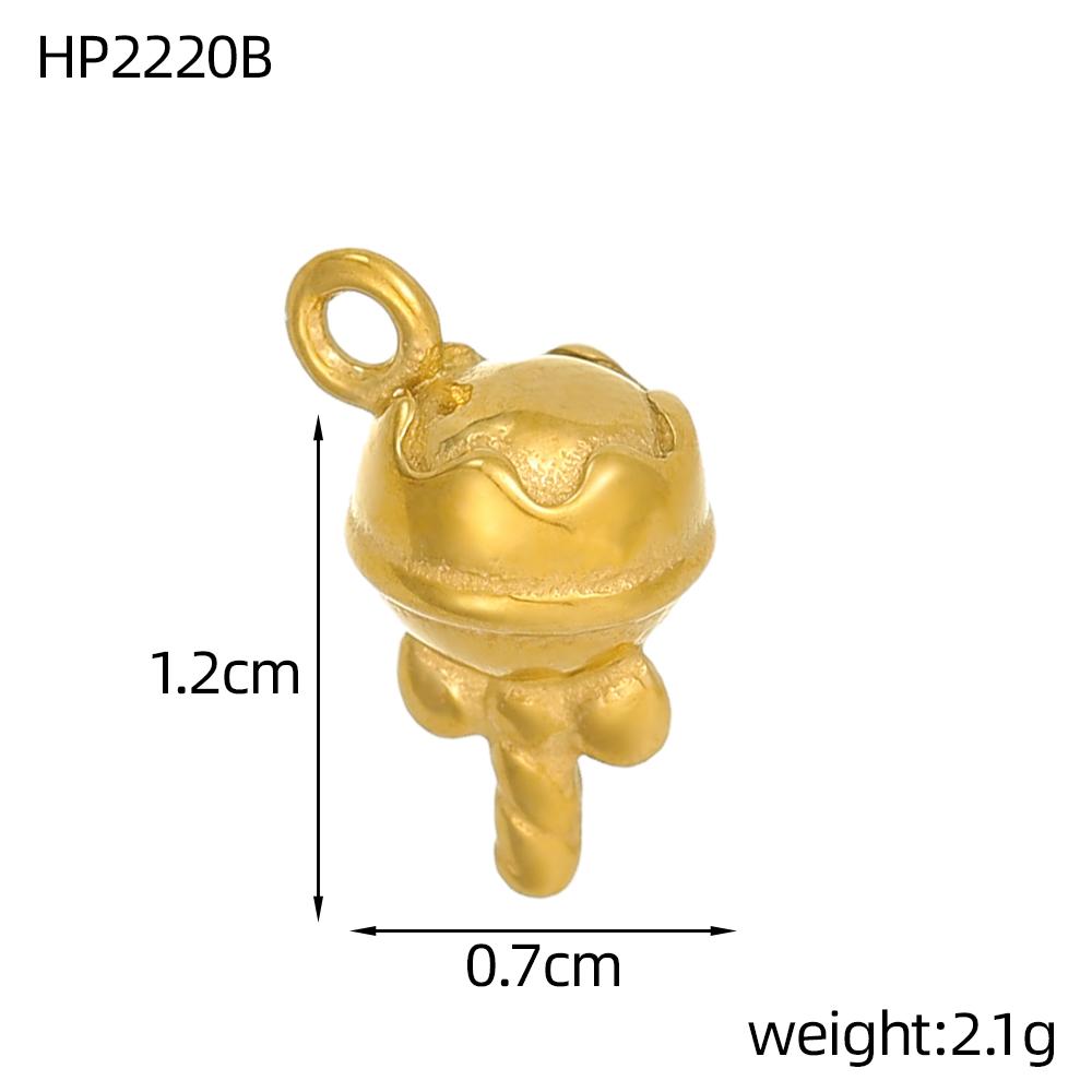 CARLIDANA Neuankunft Mode Edelstahl 3D DIY Obst Donut Anhänger Eiscreme Anhänger für Halskette Vergoldeter Schmuck