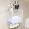 Transparent Suction Cup Tissue Box Wall Mounted Tissue Storage Box Napkin Box  Living Room