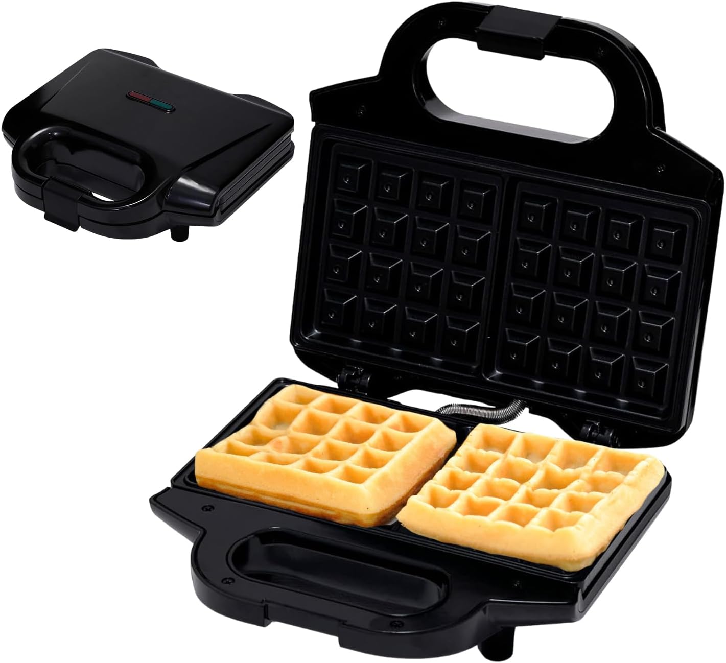 

Non-Stick Plates, Compact Mini Waffle Iron for Quick Homemade Waffles — Easy-Clean Small Kitchen United States