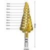 Cone Drill Step Drill Bit No Burr 6 25mm Gold Titanium Coated High Speed Steel Hole Cutter Step Cone Drill Bit Drill Wood