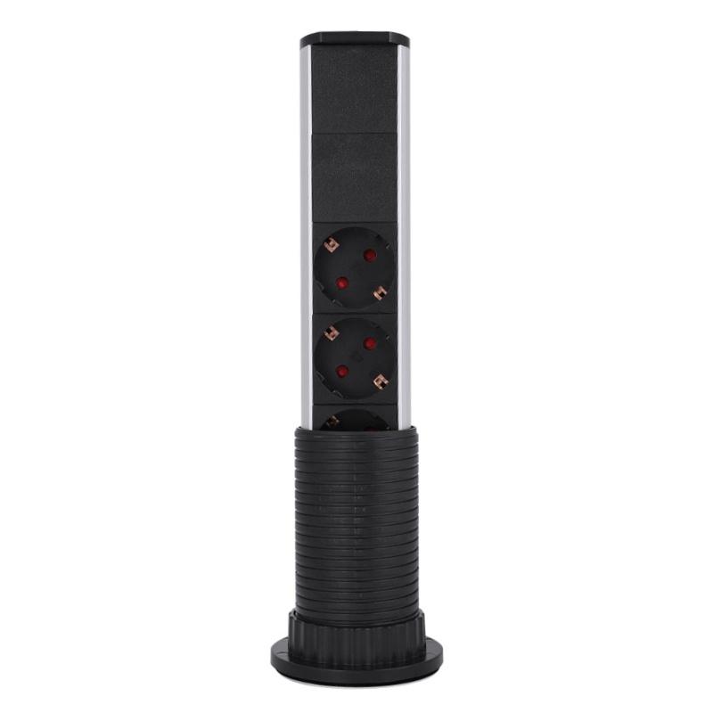 Standard Wall Power Socket Desktop Countertop Point Pull Retractable Socket Outlet
