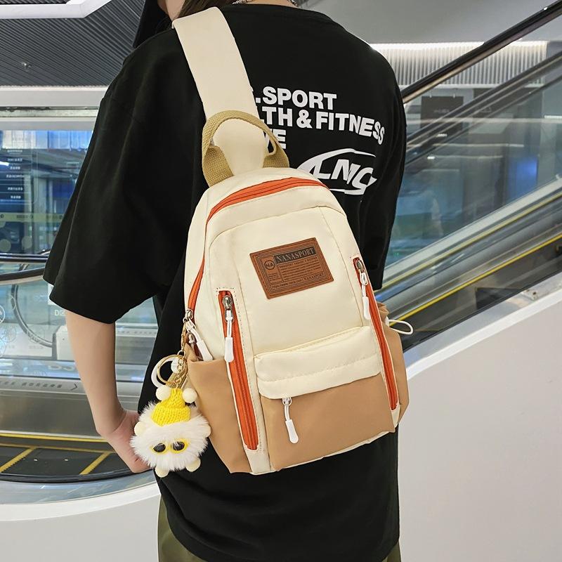 Sportsbrystveske Fargeblokk Herre Skulderveske Crossbody-veske Herre Midjeveske