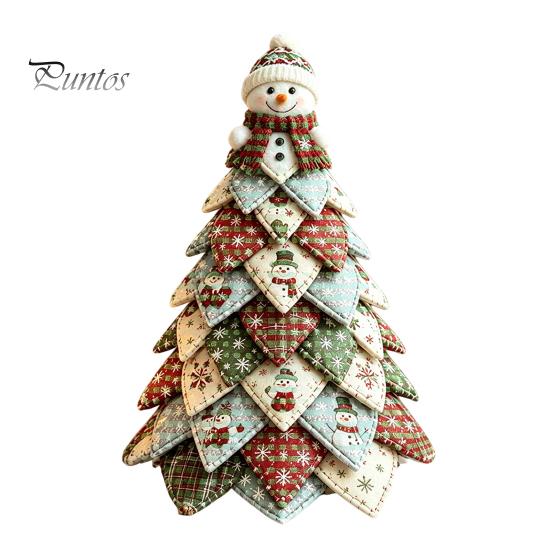 Kits de Manualidades para Decoración del Hogar DIY Kit de Árbol de Navidad de Tela Acolchada, Set de Costura Patchwork Vintage Actividades Educativas Decoración de Mesa para Niños, Hecho a Mano