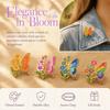 6Pcs Butterfly Shape Flower Brooch Colorful Decor Badge Exquisite Butterfly Pin  Party Accessory