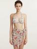 European & American Rope Bikini: Printed Strappy Backless Three-Piece Swimsuit