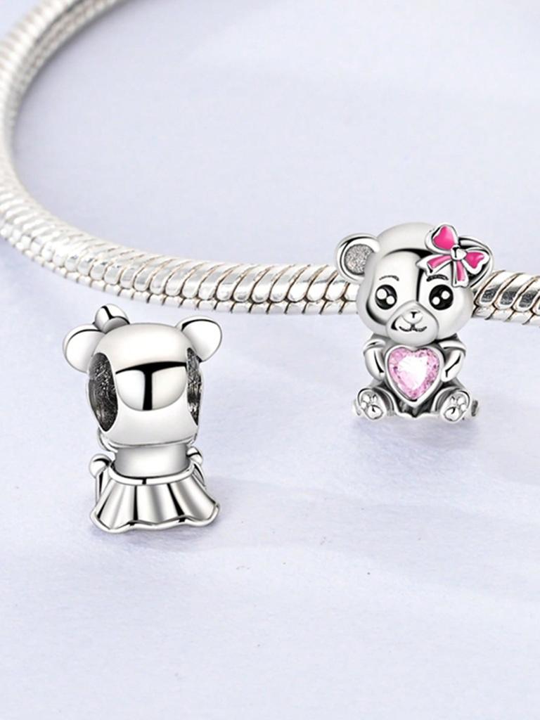 Copper Colors Cute Animals Pandas Elephantsbeads Charm Pendant For Original Bracelet For Women Diy Jewelry Love Gift