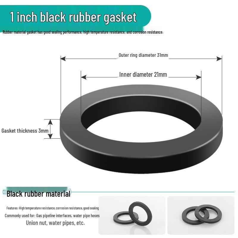High-temp resistant rubber silicone sealing washer with flat mesh gasket for 4-point water heater and 6-point water meter shower inlet hose.