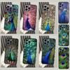Tier Pfauenmuster Handyhülle Für iPhone 16 15 13 12 Mini 11 14 Pro Max X XR XS MAX Plus Hülle Coque