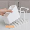 Disposable Cup Holder Rack Shelf For Coffee Paper Cup Spoon Fork Straw Sugar Tea Bag Storage Box Cup Container Desktop Storage