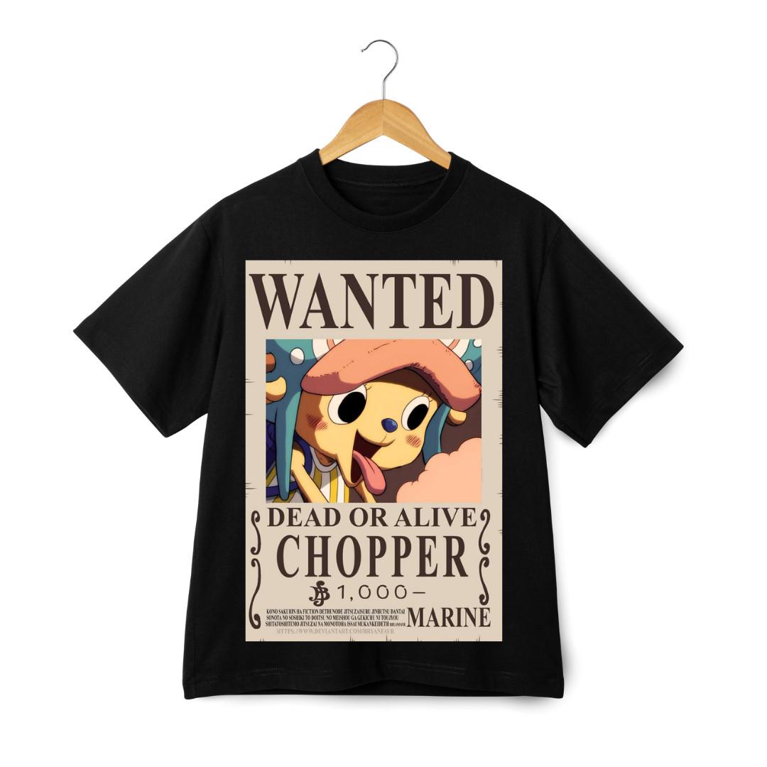 Chopper One Piece Wanted Poster Shirt - Anime T-Shirt Mens Womens Tees Top Cute Tony Tony Gift Tee S