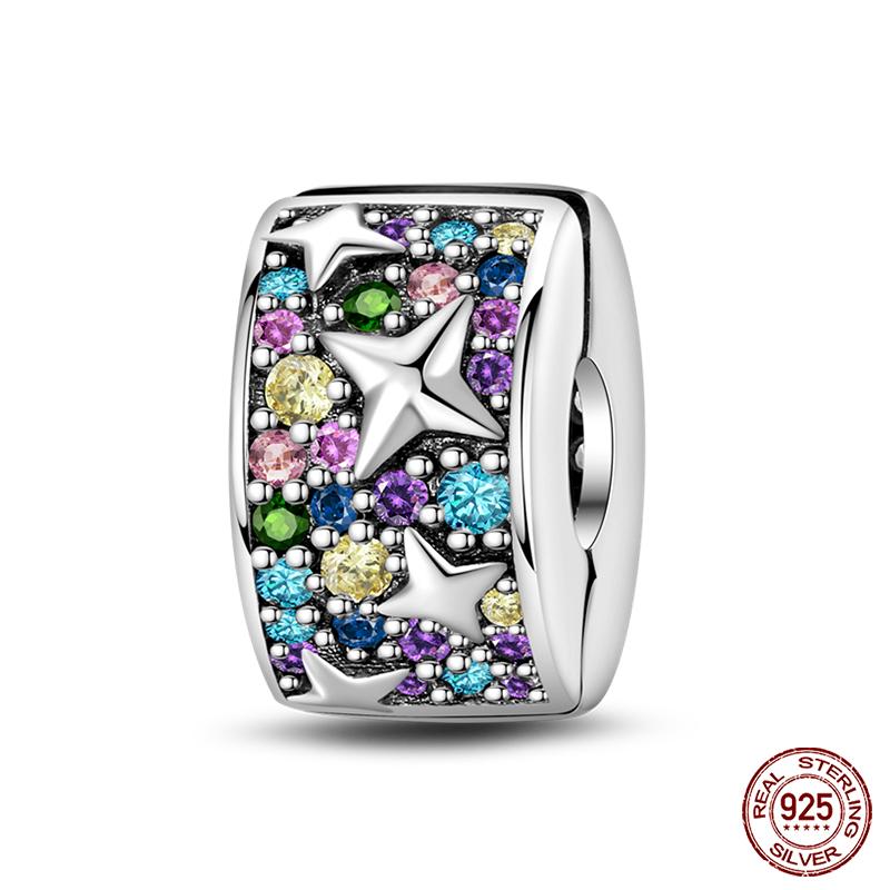 Fit Qikaola Original Bracelet 100% Copper Shining Colorful Zircon Heart Charms Beads Exquisite Diy Jewelry Gift