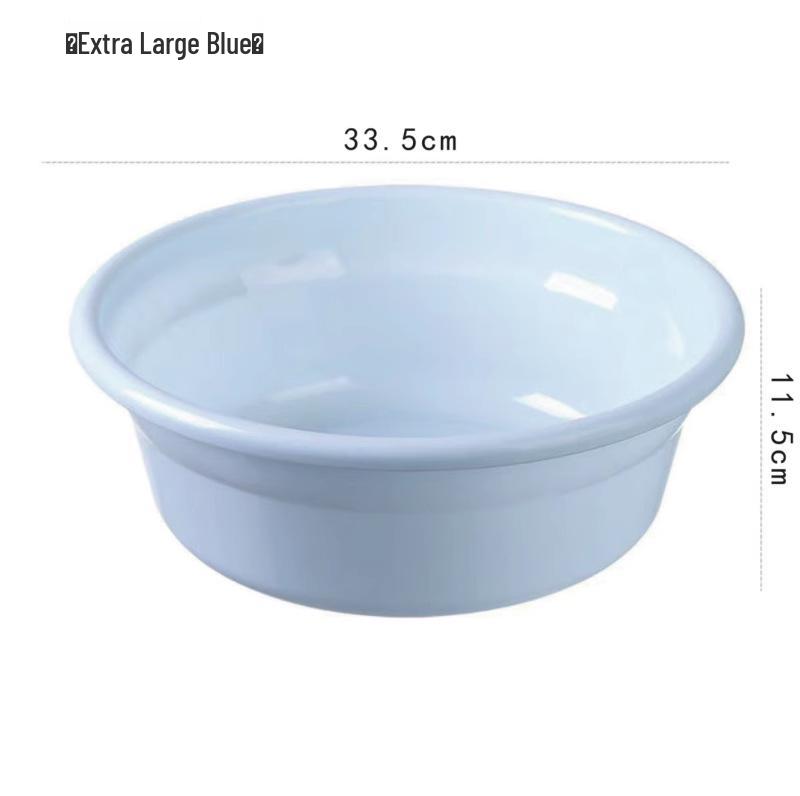 Round Plastic Household Washbasin – Versatile Basin for Laundry, Vegetables, or Dorms