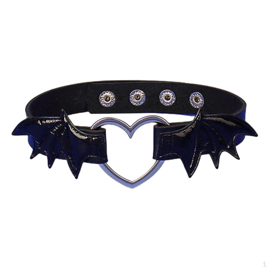 Choker Halskette PU Leder Geschenk Herz Rock Gürtel Schlüsselbein Kette Punk Steampunk für
