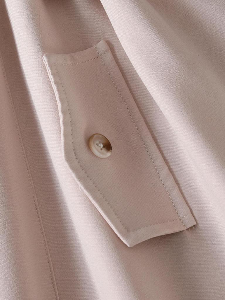 Autumn Children's Set: Ribbed Long-Sleeve Top & Beige Waist-Belt Overalls Skirt