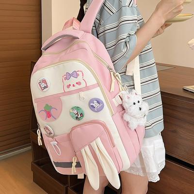 High Value College Style Fresh and Sweet Backpack Junior High School Students Lightweight Large Capacity Backpack