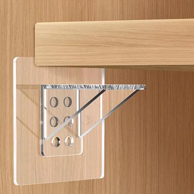 1/2/4pcs No Drill Shelf Support Pegs Punch Free Shelf Support Peg Adhesive Shelf Bracket Cabinet Shelf Clips For Kitchen Cabinet