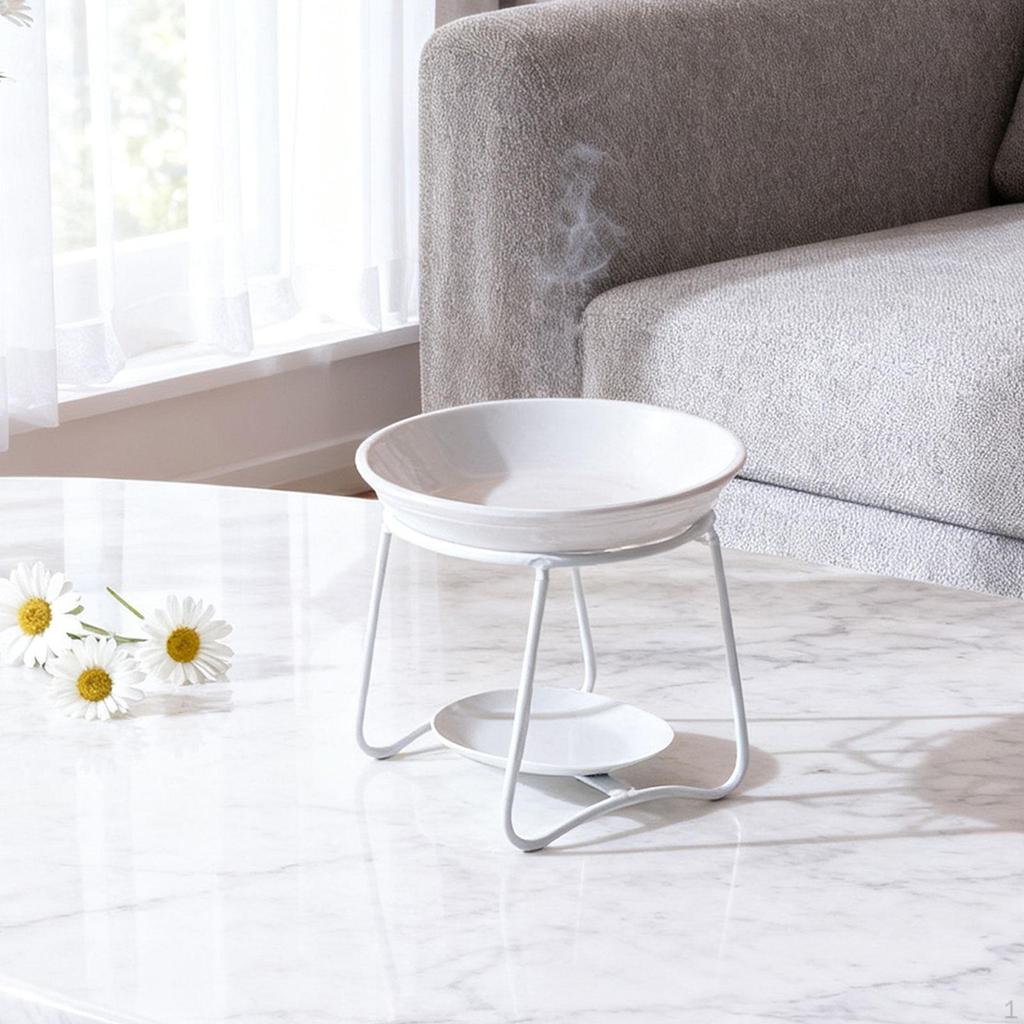 Ceramic Warmer for Scented , with Iron Frame, Bedroom Spa