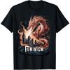 WqLqW Funny Dragon Fantasy, Feminism T-Shirt