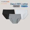 Erosmile Class A 100% Cotton Women's Antibacterial Low-Rise Briefs 3-Pack